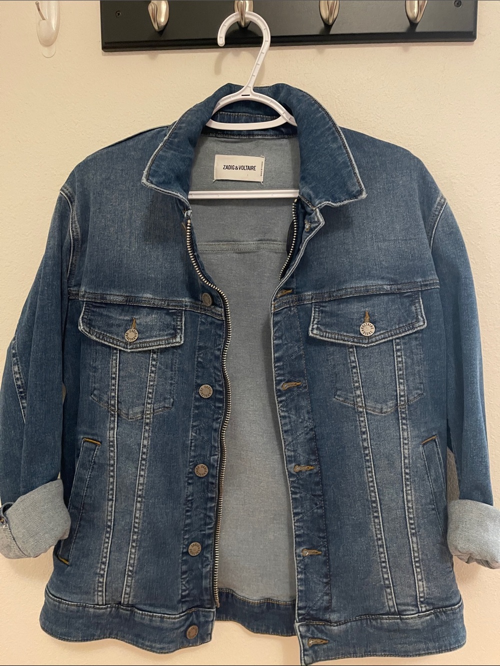 EUC Zadig & Voltaire Medium Blue Denim Jacket